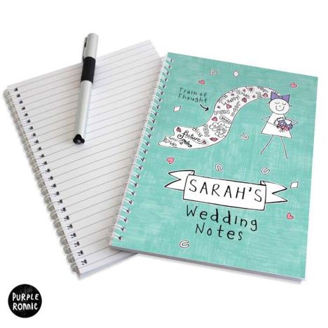 Personalised Purple Ronnie Wedding Bride A5 Notebook £7.99